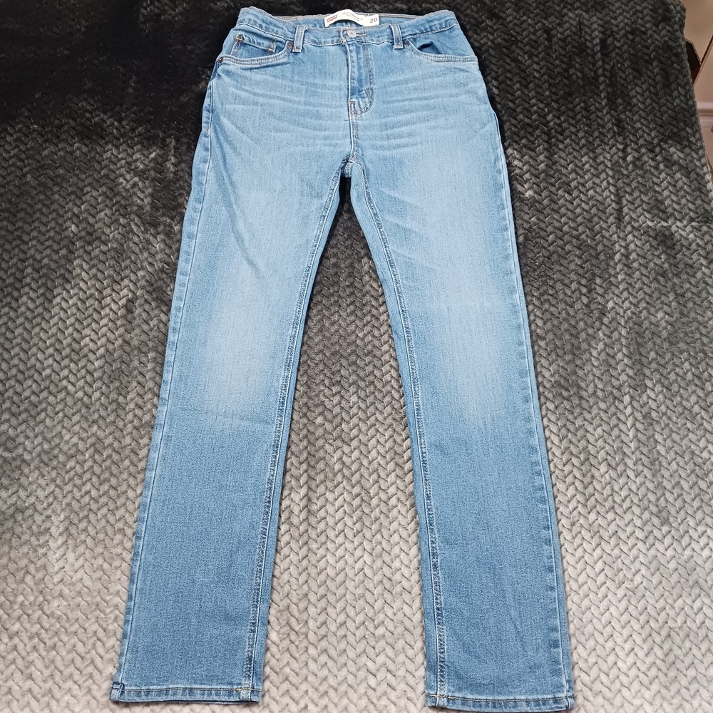 Levi's 511 Jeans Boys 20 Blue Cotton Denim Straight Slim-Fit Streetwear Stretch
